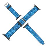 yanfind Watch Strap for Apple Watch Texture Pool Liquid Aqua Cobalt Azure Electric Turquoise Design Compatible with iWatch Series 5 4 3 2 1