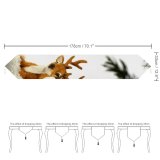 Yanfind Table Runner Christmas Reindeer Needles Tailed Snow Deer Branch Tail Antler Fawn Decoration Elk Everyday Dining Wedding Party Holiday Home Decor