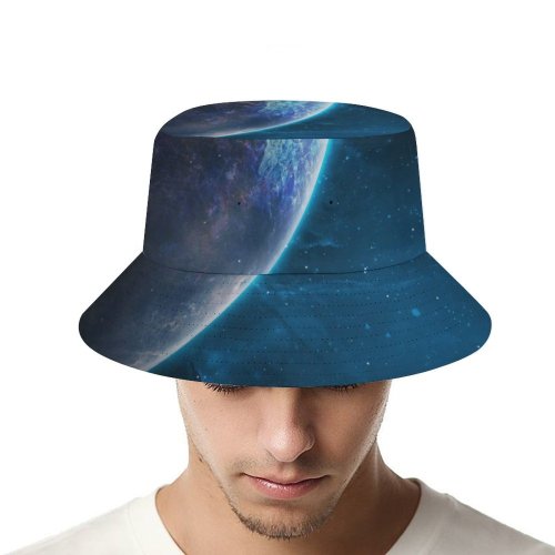 yanfind Adult Fisherman's Hat Space Planet Galaxy Stars Cosmos Fishing Fisherman Cap Travel Beach Sun protection