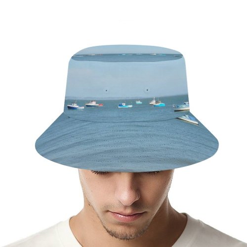 yanfind Adult Fisherman's Hat with Horizon Beach Coast England Shore Sea Sky Ocean Coastal Landforms Beach Fishing Fisherman Cap Travel Beach Sun protection