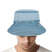 yanfind Adult Fisherman's Hat with Horizon Beach Coast England Shore Sea Sky Ocean Coastal Landforms Beach Fishing Fisherman Cap Travel Beach Sun protection