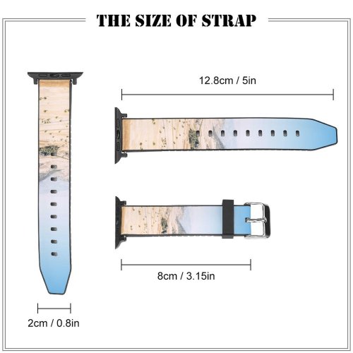 yanfind Watch Strap for Apple Watch Scenery Ridge Birds Field  Domain Rolling Sand Barren Public Outdoors Compatible with iWatch Series 5 4 3 2 1