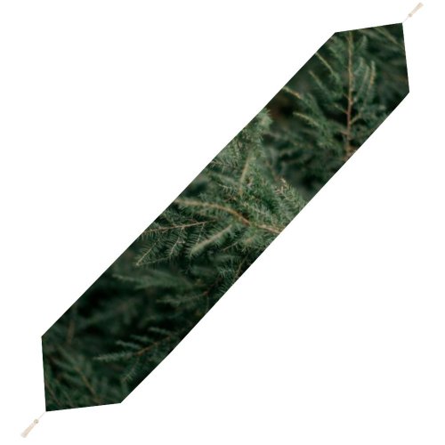 Yanfind Table Runner Abies Tree Greenery Pine Portland Plant Branches Fir Larch Spruce Everyday Dining Wedding Party Holiday Home Decor