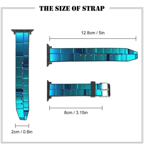 yanfind Watch Strap for Apple Watch Björn Crombach Abstract Texture Shapes Metallic Purple Compatible with iWatch Series 5 4 3 2 1