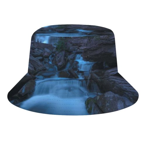 yanfind Adult Fisherman's Hat Gerald Berliner Kaaterskill Falls Waterfall Night York USA Fishing Fisherman Cap Travel Beach Sun protection
