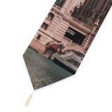 Yanfind Table Runner Boats Chicago City Design Office Downtown Skyscraper Daylight Rise Travel Clock Buildings Everyday Dining Wedding Party Holiday Home Decor