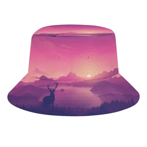 yanfind Adult Fisherman's Hat Coyle Scenery Lakeside Sunset Lake Landscape Scenic Panorama Fishing Fisherman Cap Travel Beach Sun protection