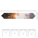 Yanfind Table Runner Blur Golden Rural Flowers Wild Season Clouds Sunset Grass Landscape Field Wheat Everyday Dining Wedding Party Holiday Home Decor