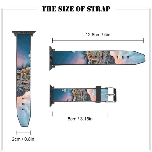 yanfind Watch Strap for Apple Watch Trey Ratcliff Monte Carlo Monaco Yacht Harbor Boats Clouds Sky Waterfront Compatible with iWatch Series 5 4 3 2 1