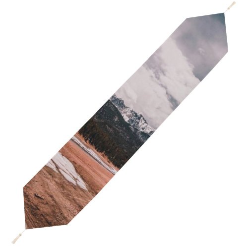 Yanfind Table Runner Abies Scenery Range Tree Mountain Plant Fir Free Ground Basin Ice Everyday Dining Wedding Party Holiday Home Decor