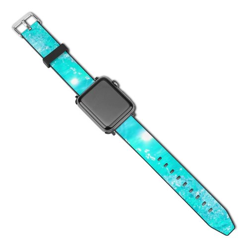 yanfind Watch Strap for Apple Watch Swimm Pool  Aqua Turquoise Light Azure  Sunlight Compatible with iWatch Series 5 4 3 2 1