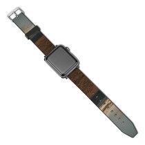 yanfind Watch Strap for Apple Watch Dawn Scenery Tundra Field Sky  Sunlight Sunset Dusk  Outdoors Compatible with iWatch Series 5 4 3 2 1