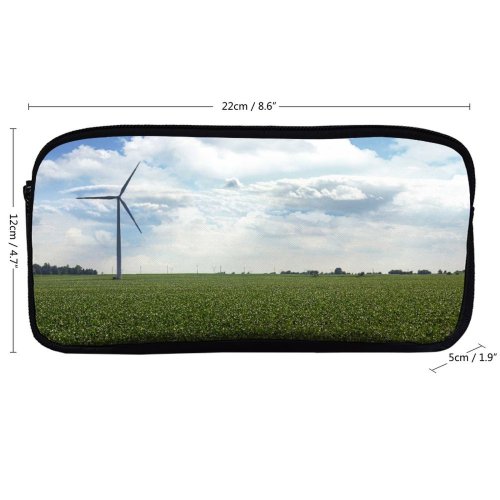 yanfind Pencil Case YHO Field Scenery Sky Field Cloud Landscape Sky Lot  Cloudy Clouds Grassland Zipper Pens Pouch Bag for Student Office School