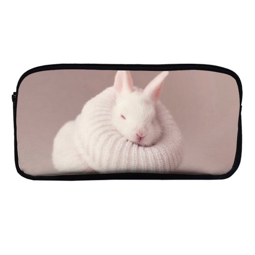 yanfind Pencil Case YHO Cute Rabbit Newborn Baby Bunny Sock Cute Bunny Zipper Pens Pouch Bag for Student Office School