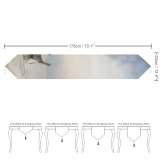 Yanfind Table Runner Beautiful Sand Sunlight Formation Landscape Travel Island Beach Sun Tropical Boat Scenic Everyday Dining Wedding Party Holiday Home Decor