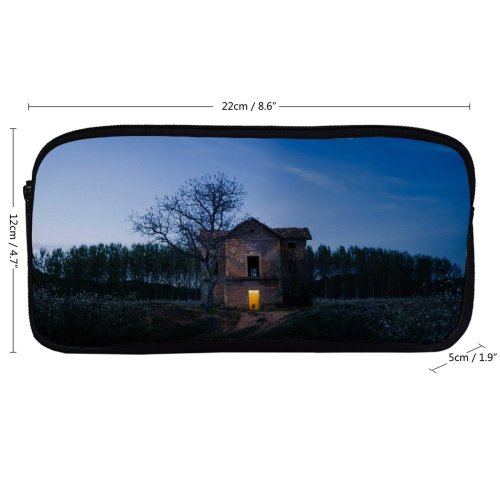 yanfind Pencil Case YHO Ruins  Images Night Shack Country Building HQ Wallpapers Outdoors Evening Free Zipper Pens Pouch Bag for Student Office School
