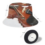 yanfind Adult Fisherman's Hat Violin Family Violone Violin Bowed Musical Tololoche Instrument Classical String Bass Fiddle Fishing Fisherman Cap Travel Beach Sun protection