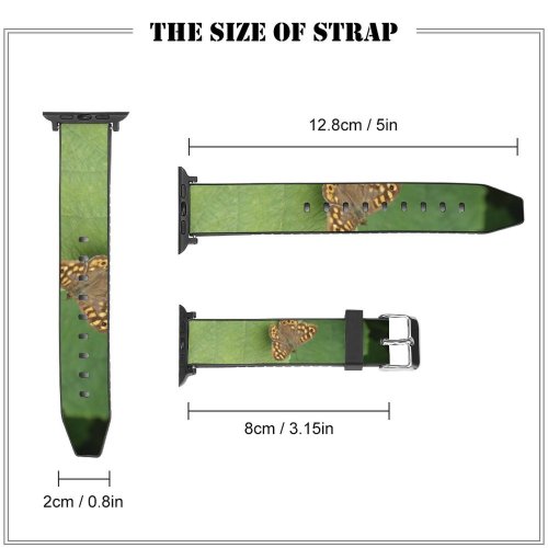 yanfind Watch Strap for Apple Watch  Leaf Grapes Grape Wine Leaves Butterfly Cynthia (subgenus) Comma Insect Moths Compatible with iWatch Series 5 4 3 2 1