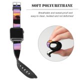 yanfind Watch Strap for Apple Watch Beach Silhouette Cave Surfboard Sea Ocean Purple Sky Sunset Compatible with iWatch Series 5 4 3 2 1
