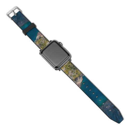 yanfind Watch Strap for Apple Watch Crater Free Wallpapers Pictures Volcano Outdoors Grey  Images Scenery Compatible with iWatch Series 5 4 3 2 1