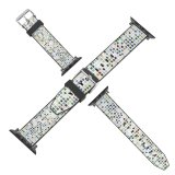 yanfind Watch Strap for Apple Watch Wall Texture Colour Grey Tile  Flooring Design Symmetry Rectangle Compatible with iWatch Series 5 4 3 2 1