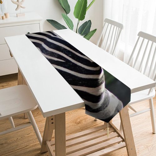 Yanfind Table Runner Zebra Stripes Horse Africa Vertebrate Terrestrial Wildlife Snout Mane Grass Grassland Everyday Dining Wedding Party Holiday Home Decor