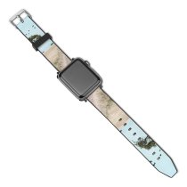 yanfind Watch Strap for Apple Watch Savanna Road Beach National Wildlife Kenya Pictures Grassland Sea Outdoors Tree Compatible with iWatch Series 5 4 3 2 1