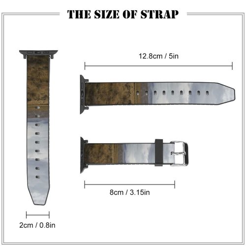 yanfind Watch Strap for Apple Watch Landscape Horizon Fields Storm Pictures PNG Grassland Cloud Outdoors Grey Grass Compatible with iWatch Series 5 4 3 2 1