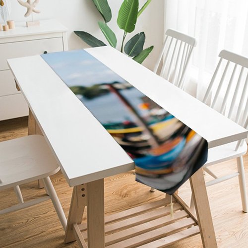 Yanfind Table Runner Boats Blur Festival Tourist Tourism City Landscape Daylight Travel Sunny Leisure Bridge Everyday Dining Wedding Party Holiday Home Decor