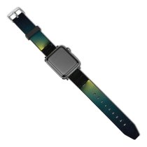 yanfind Watch Strap for Apple Watch Silhouette Tree Sky Scape Night Exposure Light Free Ocean  Meteor Compatible with iWatch Series 5 4 3 2 1