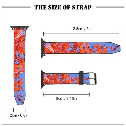 yanfind Watch Strap for Apple Watch Tree Leaf Leaves Sky Flowering Plant Flower Autumn Stem Maple Compatible with iWatch Series 5 4 3 2 1
