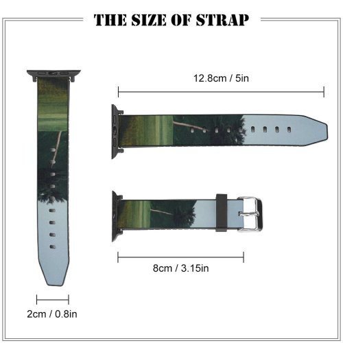 yanfind Watch Strap for Apple Watch Wallpapers Land Field Grassland Countryside Outdoors Mound Grey Domain Images Public Compatible with iWatch Series 5 4 3 2 1