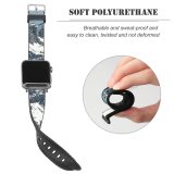 yanfind Watch Strap for Apple Watch Landscape Peak Creative Slope Pictures Quiet Outdoors Austria Grey Snow Tree Compatible with iWatch Series 5 4 3 2 1