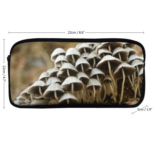 yanfind Pencil Case YHO  Wild Daylight Mushrooms Edible Toadstool Fungus Outdoors Many Boletus Mushroom Zipper Pens Pouch Bag for Student Office School