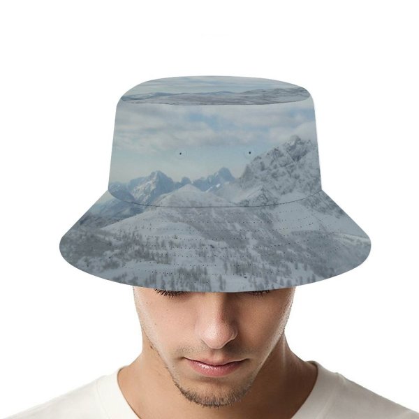 yanfind Adult Fisherman's Hat Ridge Winter Landforms Geological Mountains Mountain Range Highland Sky Landform Mountainous Snow Fishing Fisherman Cap Travel Beach Sun protection