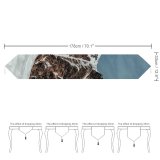 Yanfind Table Runner Landscape Peak Slope Pictures Outdoors Grey Snow Glacier Free Range Ice Everyday Dining Wedding Party Holiday Home Decor