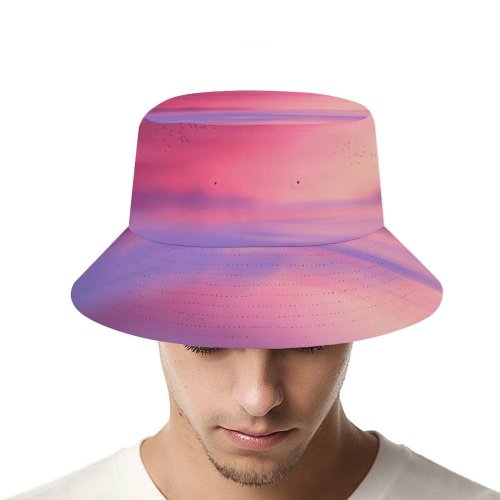 yanfind Adult Fisherman's Hat Coyle Sky Horizon Scenic Flying Birds Seascape Sunset Fishing Fisherman Cap Travel Beach Sun protection