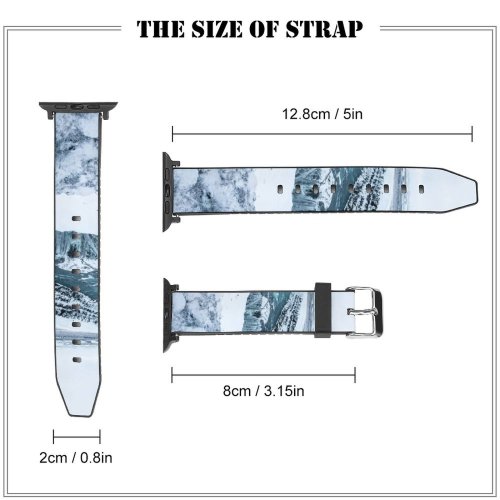 yanfind Watch Strap for Apple Watch Island Gullfoss Pictures Outdoors Stock Grey Snow  Free Compatible with iWatch Series 5 4 3 2 1