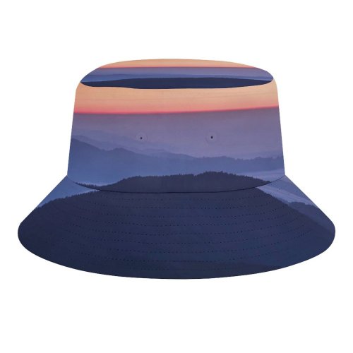 yanfind Adult Fisherman's Hat Claudio Testa Sunset Sky Mountains Foggy Mountain Range Fishing Fisherman Cap Travel Beach Sun protection