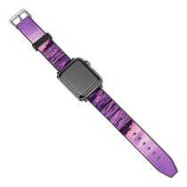 yanfind Watch Strap for Apple Watch British Virgin Islands Purple Sky  Sunset Seascape Tropical Compatible with iWatch Series 5 4 3 2 1