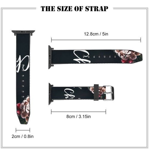 yanfind Watch Strap for Apple Watch Celebrations Christmas Merry Decoration Xmas Fruits Frozen Compatible with iWatch Series 5 4 3 2 1