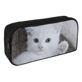 yanfind Pencil Case YHO Lovely Images Wallpapers Grey Pictures Pet Kitten Angora Free Cute Cat Zipper Pens Pouch Bag for Student Office School
