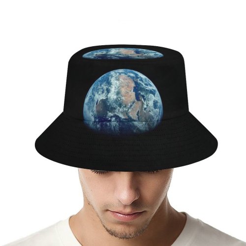 yanfind Adult Fisherman's Hat Raziel Abulafia Space Black Dark Earth Atmosphere Planet Fishing Fisherman Cap Travel Beach Sun protection