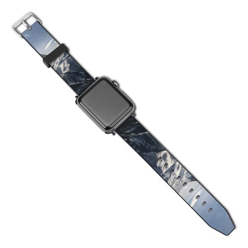 yanfind Watch Strap for Apple Watch Scenery Range  Airplane Sky  Flying Snow Free  Over Compatible with iWatch Series 5 4 3 2 1