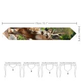 Yanfind Table Runner Blur Focus Boulders Depth Daylight Field Wildlife India Outdoors Horns Stones Deer Everyday Dining Wedding Party Holiday Home Decor
