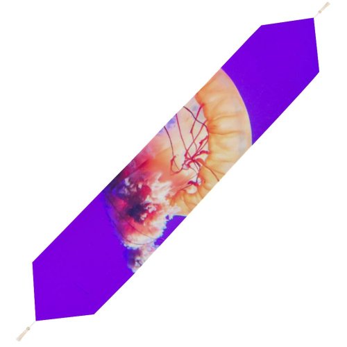 Yanfind Table Runner Pathum Danthanarayana Jellyfish Purple Sea Life Underwater Aquarium Everyday Dining Wedding Party Holiday Home Decor