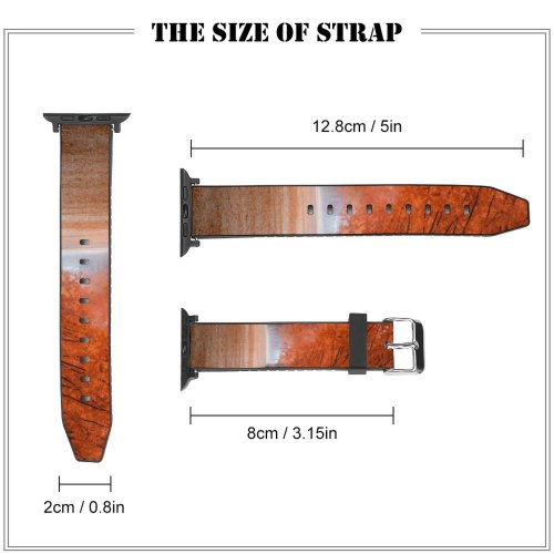 yanfind Watch Strap for Apple Watch Autumn Trees Path Foggy Mist Morning Fall Compatible with iWatch Series 5 4 3 2 1