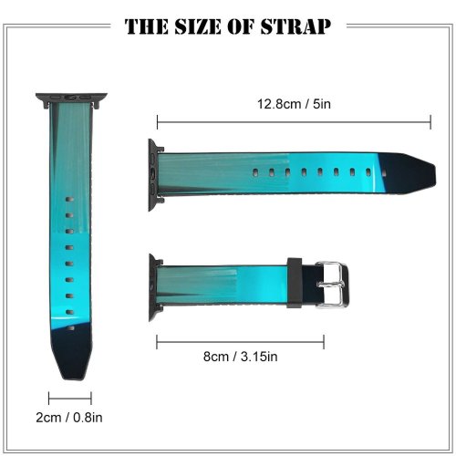 yanfind Watch Strap for Apple Watch Toothbrush Tooth Brush Clean Teeth Macro Cream Aqua Turquoise Light Compatible with iWatch Series 5 4 3 2 1