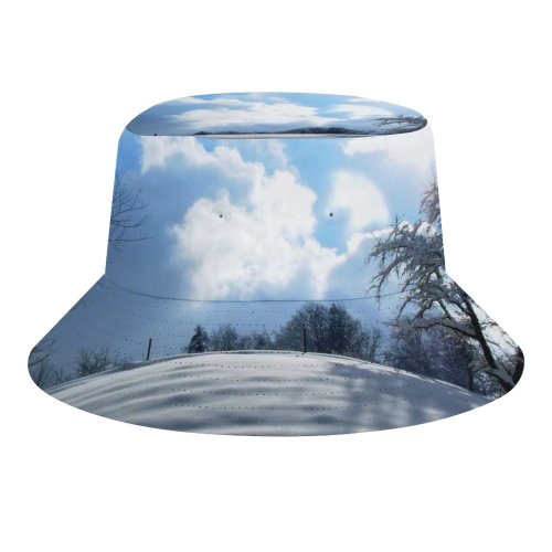 yanfind Adult Fisherman's Hat Winter Swiss Winter Natural Atmospheric Sun Cloud Landscape Sky Snow Switzerland Tree Fishing Fisherman Cap Travel Beach Sun protection