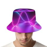 yanfind Adult Fisherman's Hat Abstract Neon Light Waves Huawei Mediapad Fishing Fisherman Cap Travel Beach Sun protection